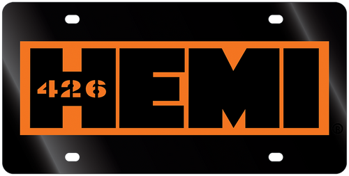 Hemi 426 Black Acrylic License Plate