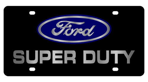 Ford Super Duty Black Acrylic License Plate