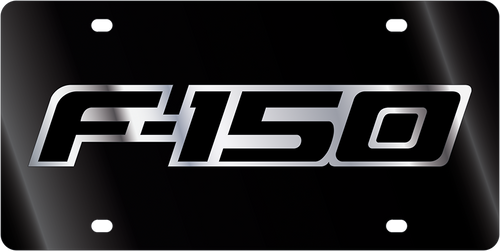 Ford F-150 Black Acrylic License Plate