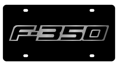 Ford F-350 Black Acrylic License Plate