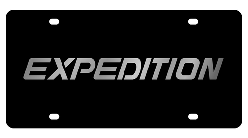 Ford Expedition Black Acrylic License Plate - Word Only