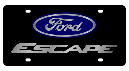 Ford Escape Black Acrylic License Plate