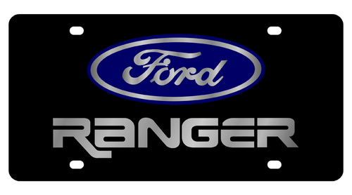 Ford Ranger Black Acrylic License Plate