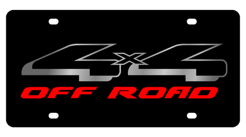 Ford 4x4 Off Road Black Acrylic License Plate