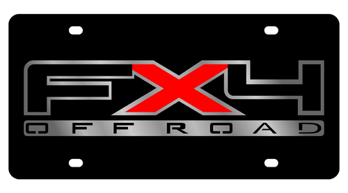 Ford FX4 Off Road Black Acrylic License Plate 2009