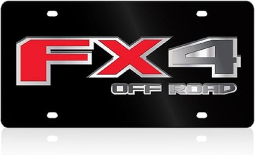Ford FX4 Off Road Black Acrylic License Plate - 2015