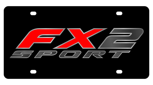 Ford FX2 Sport Black Acrylic License Plate