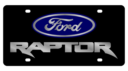 Ford Raptor Black Acrylic License Plate