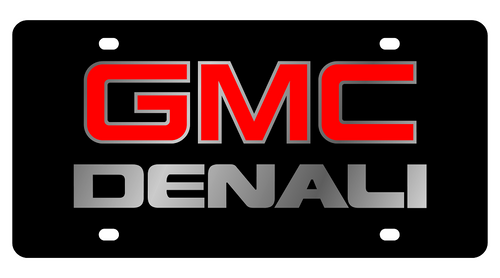 GMC Denali Black Acrylic License Plate