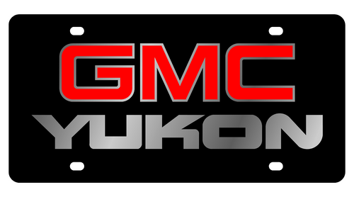 GMC Yukon Black Acrylic License Plate