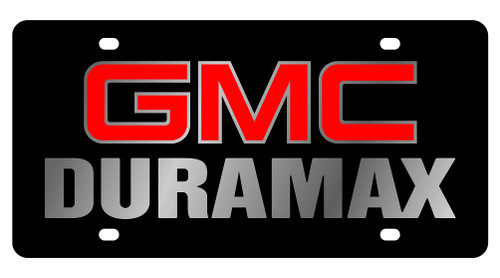 GMC Duramax Black Acrylic License Plate