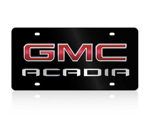 GMC Acadia Black Acrylic License Plate
