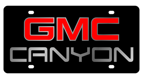 GMC Canyon Black Acrylic License Plate