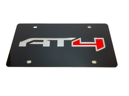 GMC AT4 Black Acrylic License Plate