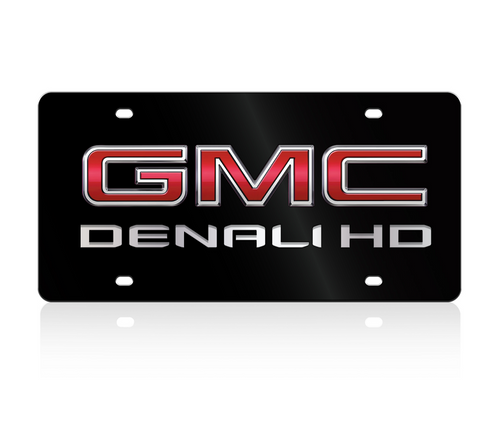 GMC Denali HD Black Acrylic License Plate