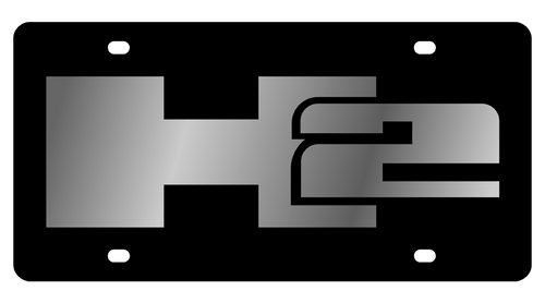 Hummer H2 Black Acrylic License Plate