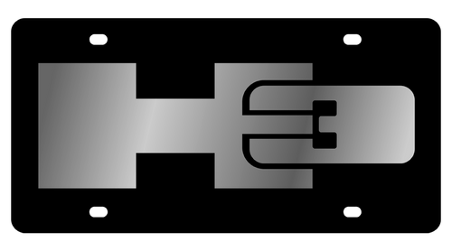Hummer H3 Black Acrylic License Plate