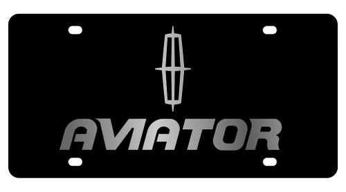 Lincoln Aviator Black Acrylic License Plate