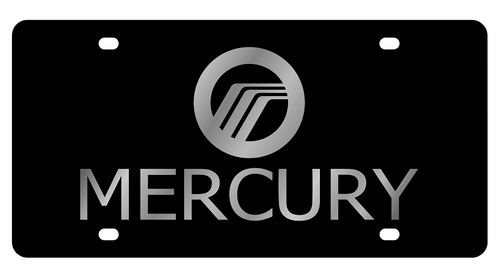 Mercury Black Acrylic License Plate