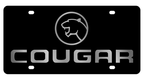 Mercury Cougar Black Acrylic License Plate