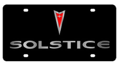 Pontiac Solstice Black Acrylic License Plate