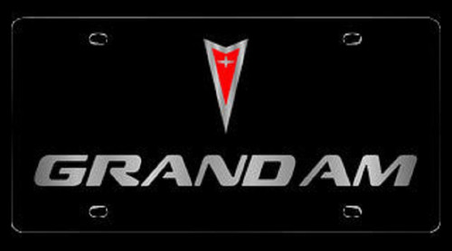 Pontiac Grand Am Black Acrylic License Plate