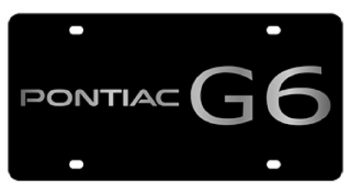 Pontiac G6 Black Acrylic License Plate
