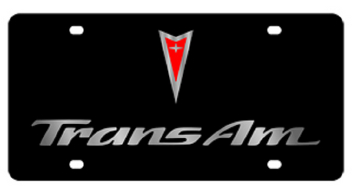 Pontiac Trans Am Black Acrylic License Plate