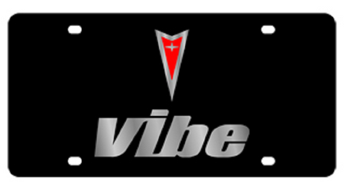 Pontiac Vibe Black Acrylic License Plate