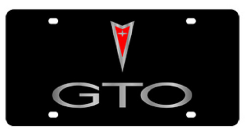 Pontiac GTO Black Acrylic License Plate