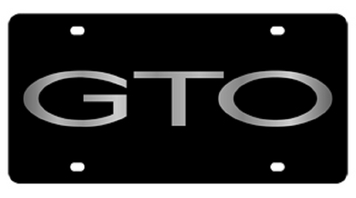 Pontiac GTO Black Acrylic License Plate - Mirror