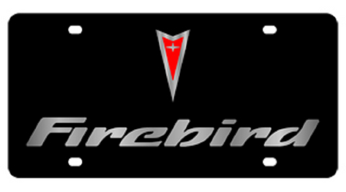 Pontiac Firebird Black Acrylic License Plate