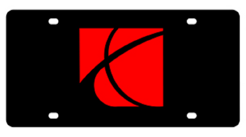 Saturn Black Acrylic License Plate