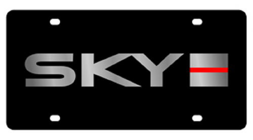 Saturn Sky Black Acrylic License Plate