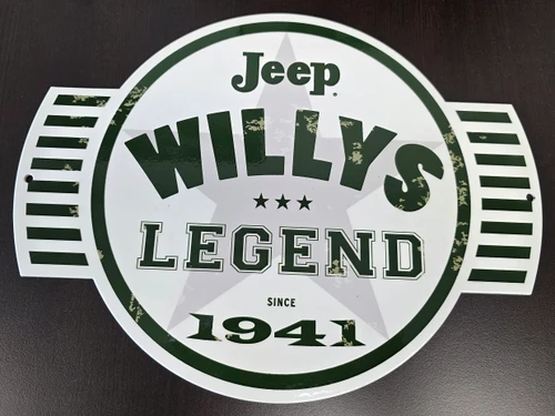 Jeep Willys Legend Emblem Metal Sign