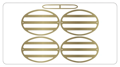 C5 Corvette Acrylic Rear Tail Light Louvers - Gold