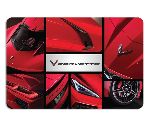 C8 Corvette Collage Metal Print Wall Sign