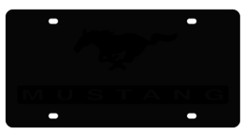 Ford Mustang Black License Plate alt