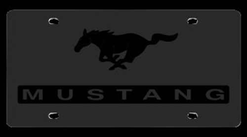 Ford Mustang Black License Plate