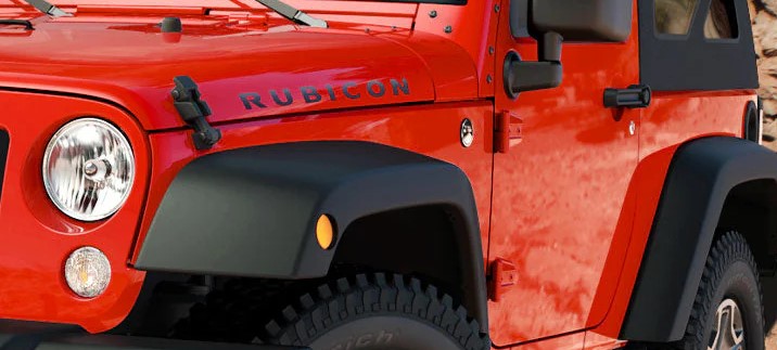 Red Jeep Rubicon