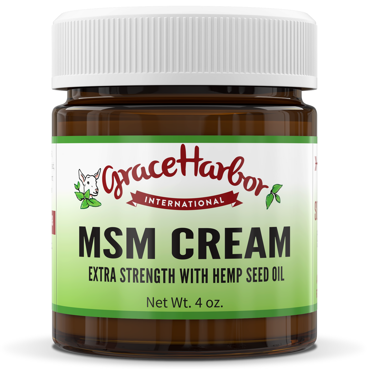 Extra Strength MSM Cream 4 oz Glass Single