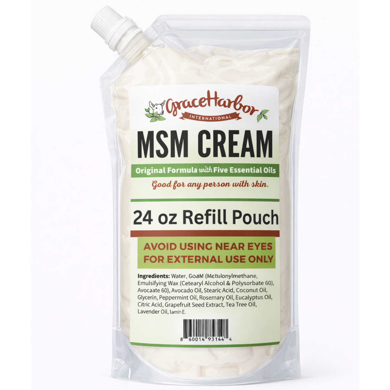 Original MSM Cream 24 oz Refill Pouch Single
