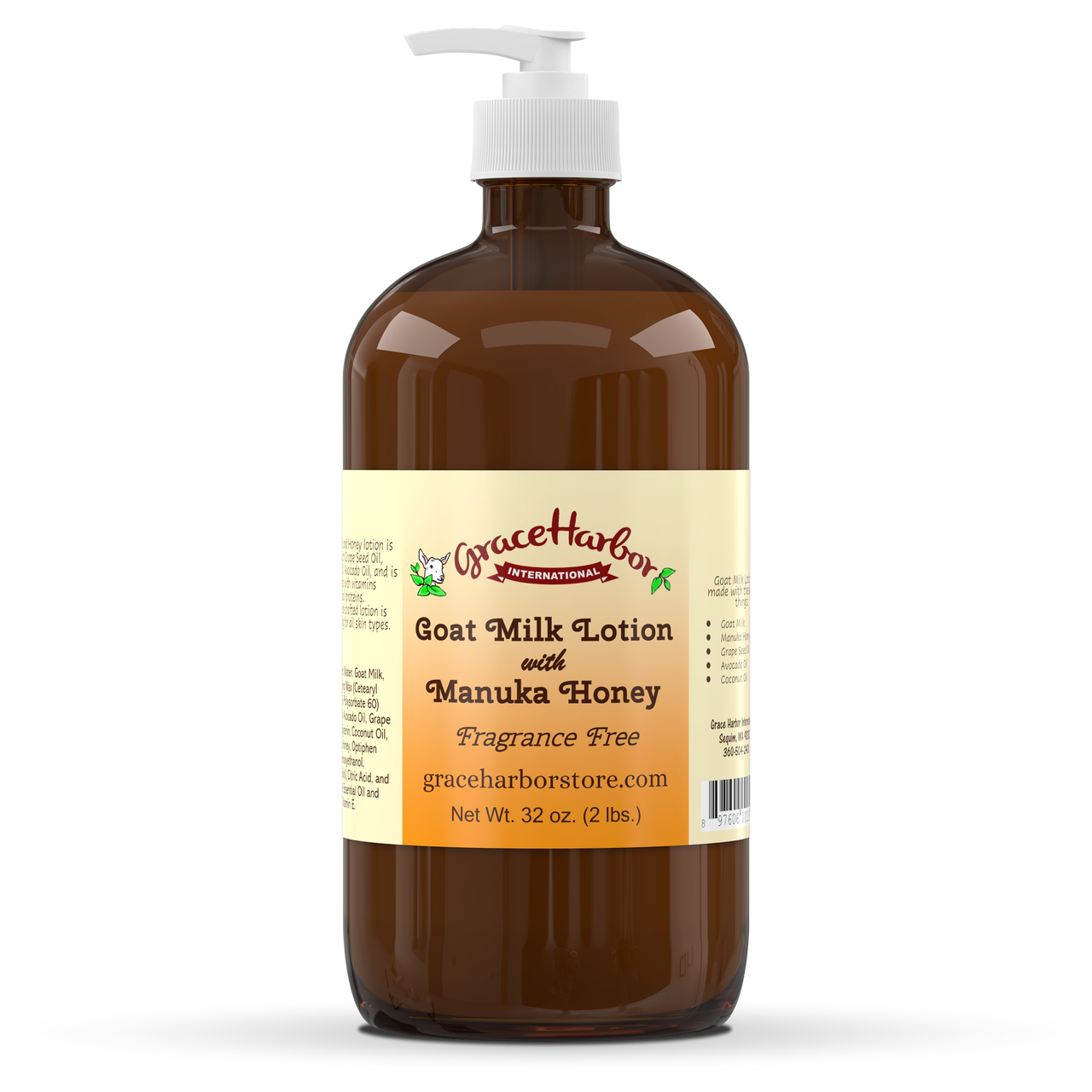 Fragrance Free Goat Milk Lotion 32 oz
