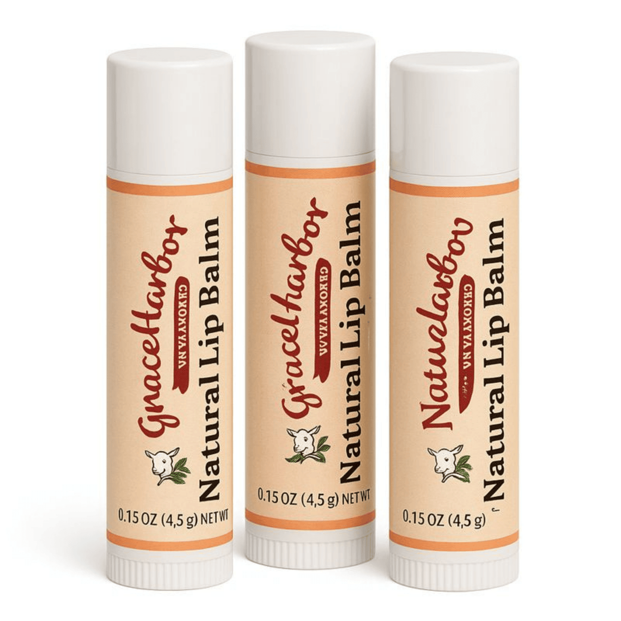 Natural Unscented Lip Balm 3-pack