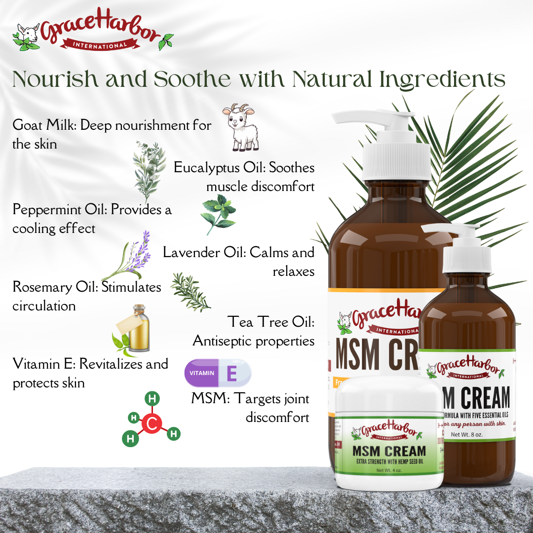 Extra Strength MSM Cream | 50% More MSM + Hemp Oil