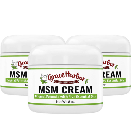 Original MSM Cream buy 2 get 1 free bundle with three 2 oz tottles by Grace Harbor