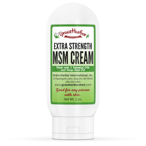 Extra Strength MSM Cream 2 oz tottle by Grace Harbor