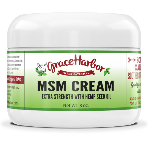 Extra-Strength MSM Cream 8 Ounce Plastic Jar
