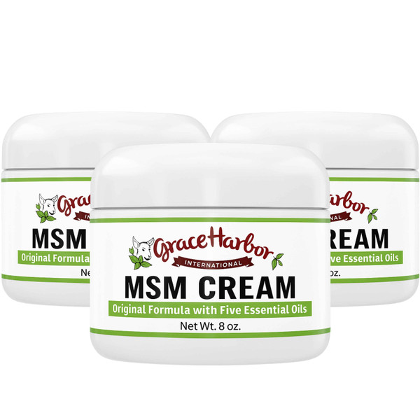 Original MSM Cream buy 2 get 1 free bundle with three 2 oz tottles by Grace Harbor