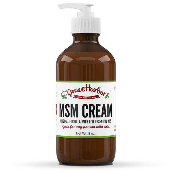  Original MSM Cream 8 Ounce Glass Bottle